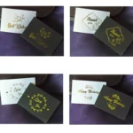 150 PCS Wedding Blessing Card Thank You Message Gift Decoration Card Bronzing Flower Greeting Card - Image 4