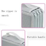 Solid Color Square Four-Layer Pencil Case Sketch Colorful Pencil Case With 72 Holes - Image 5
