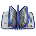 Solid Color Square Four-Layer Pencil Case Sketch Colorful Pencil Case With 72 Holes - Image 6