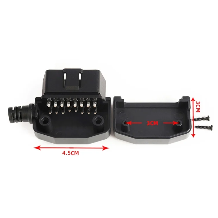 TBD05597274_4.webp 5 PCS 16PIN Car Male Connector OBD2 Connector Plug + Shell + Line Card + Screw OBD Plug J1962M - Image 5