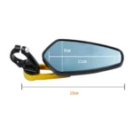 Electric Bike Motorcycle Modified Reversing Retro Rearview Handle Mirror All Aluminum Reflective Rearview Mirror - Image 2