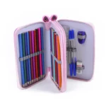 Square Two-Layer Sketch Colorful Lead 35-Hole Stationery Bag - Image 4
