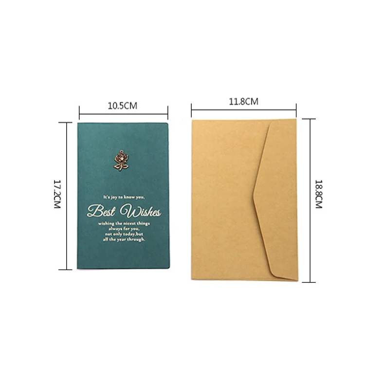 TBD0560160001_B3.webp Retro Metal Folding Hot Stamping Thank You Card Handmade Birthday Card Valentine Day Card - Image 4