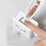 Nail Art Double-Layer Powder Jewelry Recycling Box Portable Infiltration Powder Container Manicure Tool