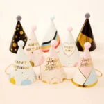 10 PCS Children Adult Birthday Party Hat Fur Ball Birthday Paper Hat - Image 2