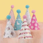 20 PCS Cute Children Bronzing Birthday Hats Cake Baking Decoration Party Hats - Image 3