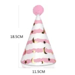 20 PCS Cute Children Bronzing Birthday Hats Cake Baking Decoration Party Hats - Image 6