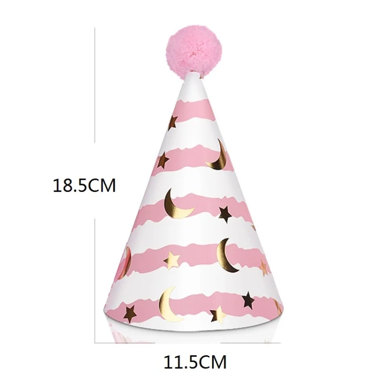 TBD0560165201_B5.webp 20 PCS Cute Children Bronzing Birthday Hats Cake Baking Decoration Party Hats - Image 6