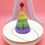 20 PCS Party Headdress Bronzing Sequined Furry Ball Birthday Hat