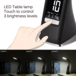 U2 5W 3-Level Dimmable LED Leather Texture Desk Lamp With Temperature/Clock/Calendar Display - Image 3