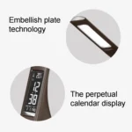 U2 5W 3-Level Dimmable LED Leather Texture Desk Lamp With Temperature/Clock/Calendar Display - Image 7