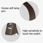 U2 5W 3-Level Dimmable LED Leather Texture Desk Lamp With Temperature/Clock/Calendar Display - Image 8