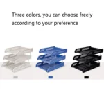 Deli 9209 Office Storage Supplies Three-Tier File Box - Image 2