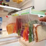 Refrigerator Fresh-Keeping Bag Track Storage Rack Sealed Bag Telescopic Household Storage Rack - Image 6