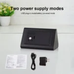 Mute Luminous Electronic Clock Wooden Sound Control Small Triangle Alarm Clock - Image 9