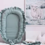 Lace Cotton Baby Uterus Bionic Bed Portable Newborn Bed Mat - Image 5