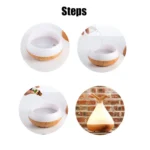 YCTA-008 Household Mute Small Wood Grain Colorful Light Aroma Diffuser Night Tree Air Humidifier - Image 3