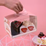 50 Pieces Set Portable Transparent Pieces Cake Box Mousse Pastry Packaging Box - Image 3