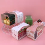 50 Pieces Set Portable Transparent Pieces Cake Box Mousse Pastry Packaging Box - Image 5