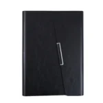 Business Notebook Imitation Leather PU Tri-Fold Loose-Leaf Notepad
