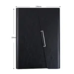 Business Notebook Imitation Leather PU Tri-Fold Loose-Leaf Notepad - Image 7