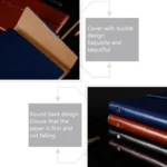 Business Notebook Imitation Leather PU Tri-Fold Loose-Leaf Notepad - Image 6