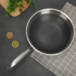 Household 304 Stainless Steel Oil-free and Uncoated Flat-bottom Wok Suitable for Induction Cooker Gas - Image 4