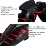 SULAITE Motorcycle Outdoor Riding Anti-Fall Protective Gear Knee Pads - Image 3