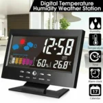8082T Weather Forecast Clock LED Color Screen Perpetual Calendar Temperature And Humidity Intelligent Voice Control Electronic Alarm Cloc,Specification: - Image 6