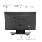 8082T Weather Forecast Clock LED Color Screen Perpetual Calendar Temperature And Humidity Intelligent Voice Control Electronic Alarm Cloc,Specification: - Image 9