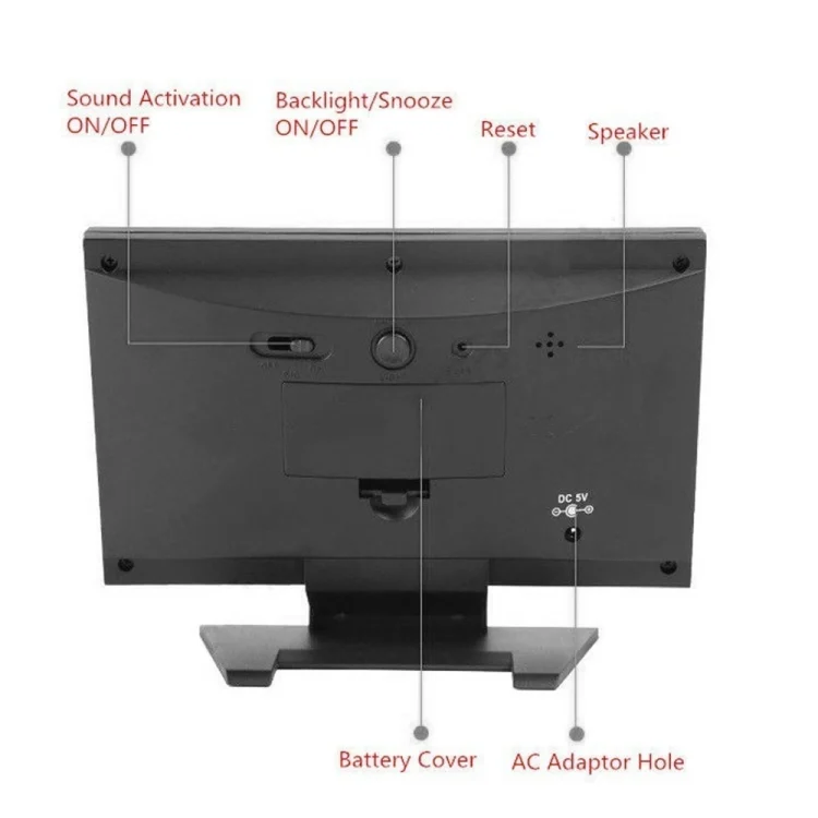 TBD0561086601_B8.webp 8082T Weather Forecast Clock LED Color Screen Perpetual Calendar Temperature And Humidity Intelligent Voice Control Electronic Alarm Cloc,Specification: - Image 9