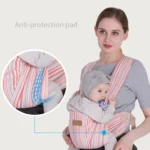 Kangaroo Baby Sling Four Seasons Universal Breathable Baby Waist Stool Baby X Shape Sling - Image 6