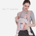Kangaroo Baby Sling Four Seasons Universal Breathable Baby Waist Stool Baby X Shape Sling - Image 7