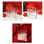 10 PCS Snowflake Pastry Packaging Box Transparent Gift Box - Image 4