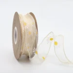 Small Daisy Mermaid Ribbon Flower Bouquet Handwriting Snow Yarn Ribbon