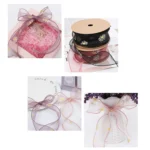 Small Daisy Mermaid Ribbon Flower Bouquet Handwriting Snow Yarn Ribbon - Image 5