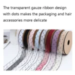 Transparent Snow Dots Yarn Ribbon Gift Box Packaging Material - Image 3