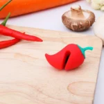 Small Pepper Shape Pot Lid Overflow Preventer Silicone Pot Lid Raised Anti Overflow Gadgets - Image 2