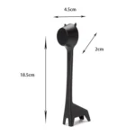 5 PCS Cartoon Giraffe Shape Coffee Spoon Coffee Bean Powder Quantitative Spoon Metering Plastic Spoon - Image 3