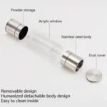 2 in 1 Stainless Steel Manual Pepper Mill Double-Head Pepper Mill - Image 3