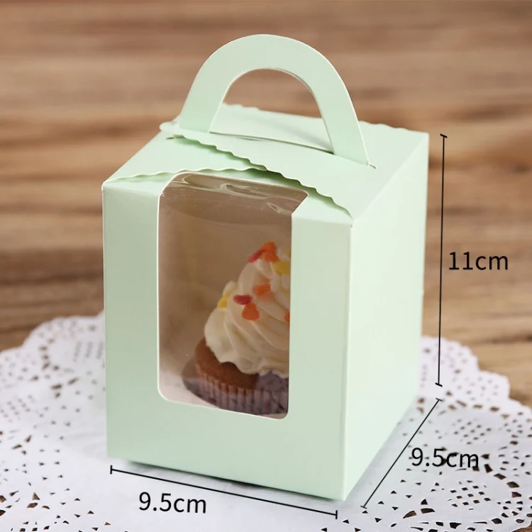 TBD0561555701_B4.webp 50 Pieces Muffin Cup Cake Box Portable Window Cake Packaging Box - Image 5