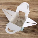 50 Pieces Muffin Cup Cake Box Portable Window Cake Packaging Box - Image 6