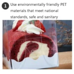 50 Pieces Portable Long Cake Roll Transparent Box Pastry Baking Packaging Box - Image 3
