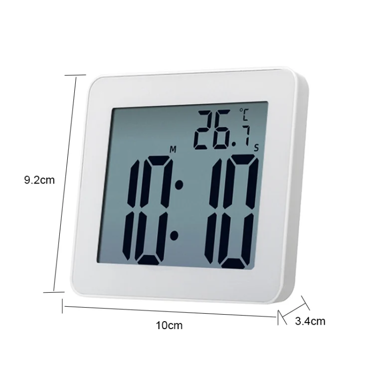 TBD05617531_1.webp Waterproof Wall Clock LCD Bathroom Clock Kitchen Electronic Alarm Clock - Image 2