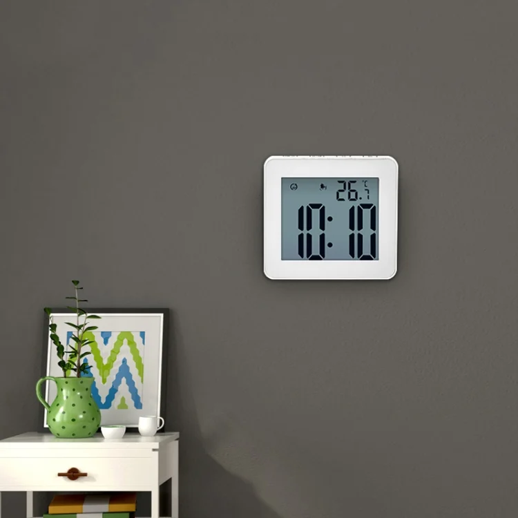 TBD05617531_7.webp Waterproof Wall Clock LCD Bathroom Clock Kitchen Electronic Alarm Clock - Image 8