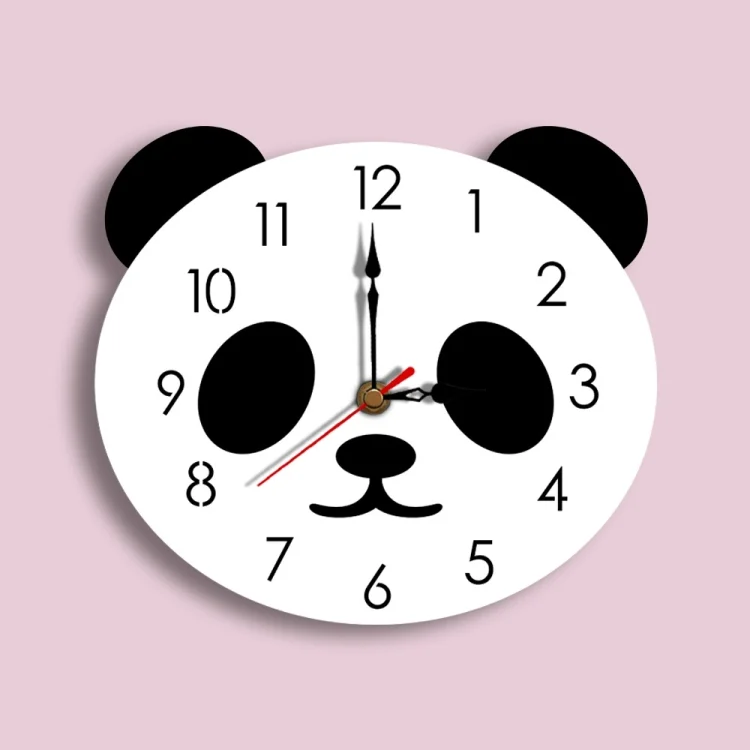 TBD05617534_1.webp Cartoon Wall Clock Acrylic Clock Panda Simple Home Wall Clock - Image 2