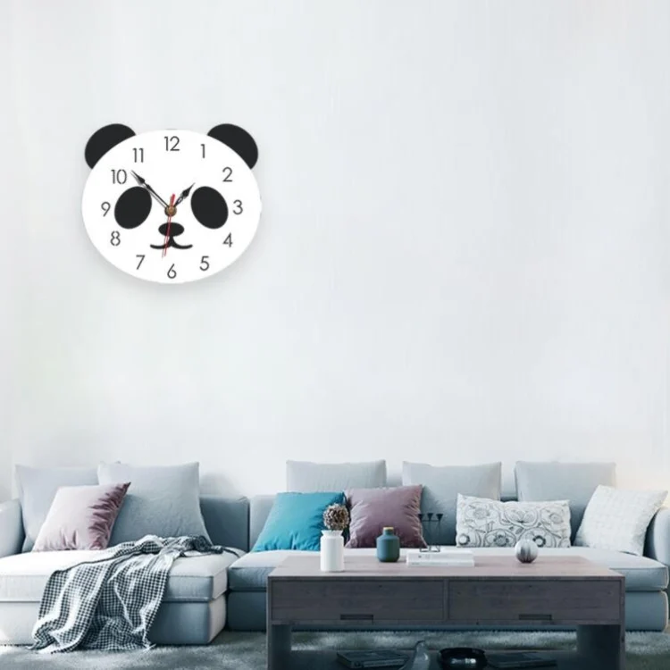 TBD05617534_6.webp Cartoon Wall Clock Acrylic Clock Panda Simple Home Wall Clock - Image 7