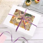10 Pieces Open Window Flip Soft Box Baking Muffin Cup Packaging Box