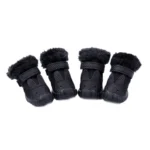 4 PCS/Set Pet AutumnWinter Thicken Cotton Shoes Dog Warm And Non-Slip Shoes