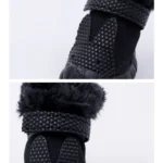 4 PCS/Set Pet AutumnWinter Thicken Cotton Shoes Dog Warm And Non-Slip Shoes - Image 2